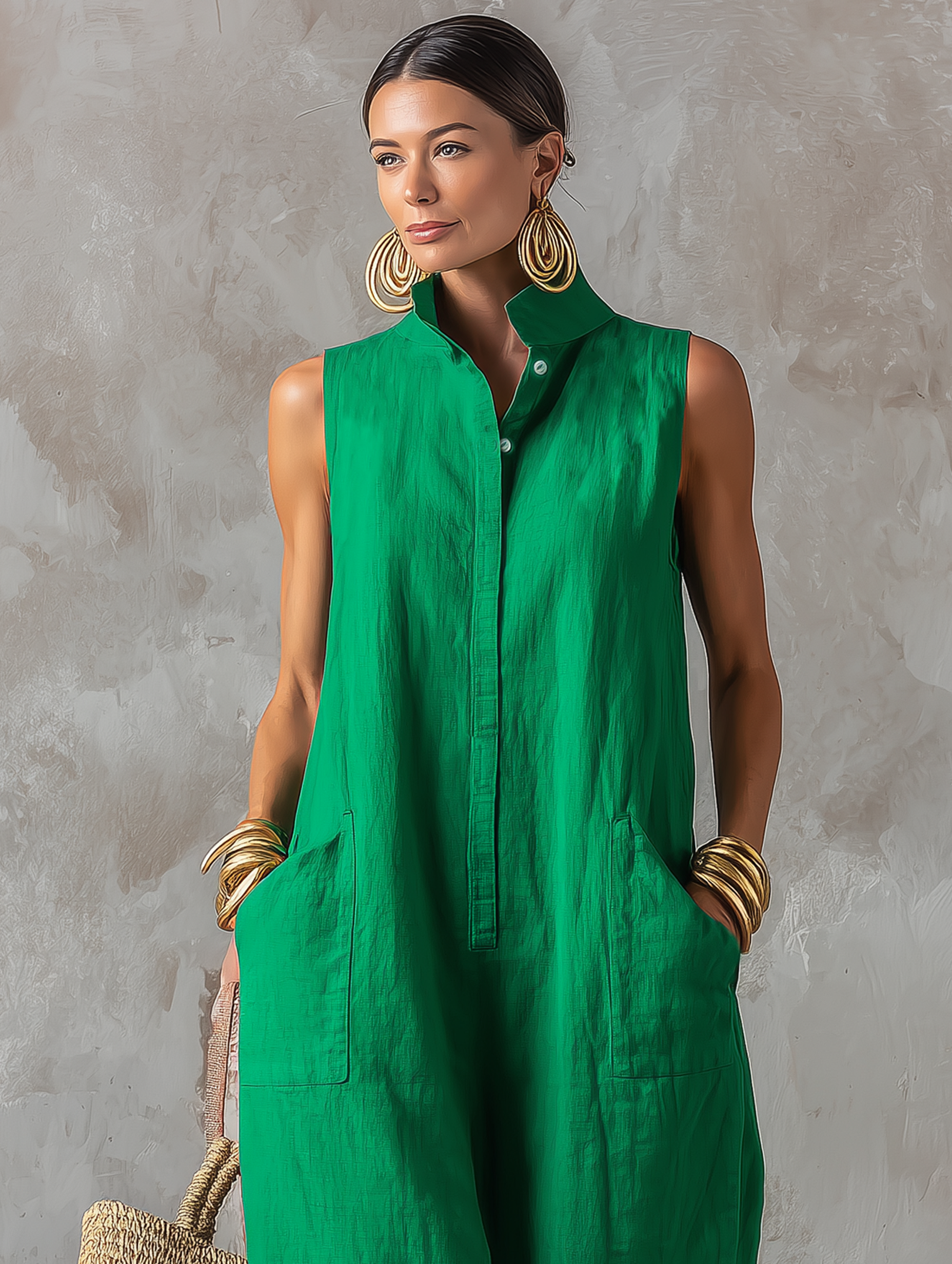 Aria | Tuta Donna Minimal in Misto Lino