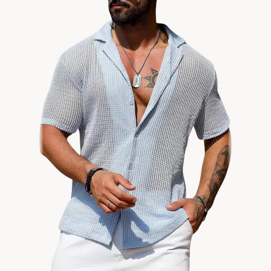 Rodrigo | Camicia traforata a manica corta