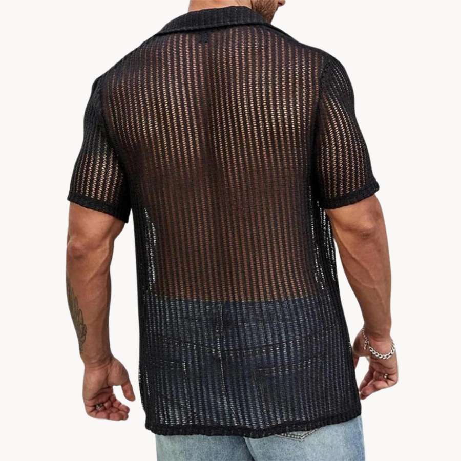 Rodrigo | Camicia traforata a manica corta