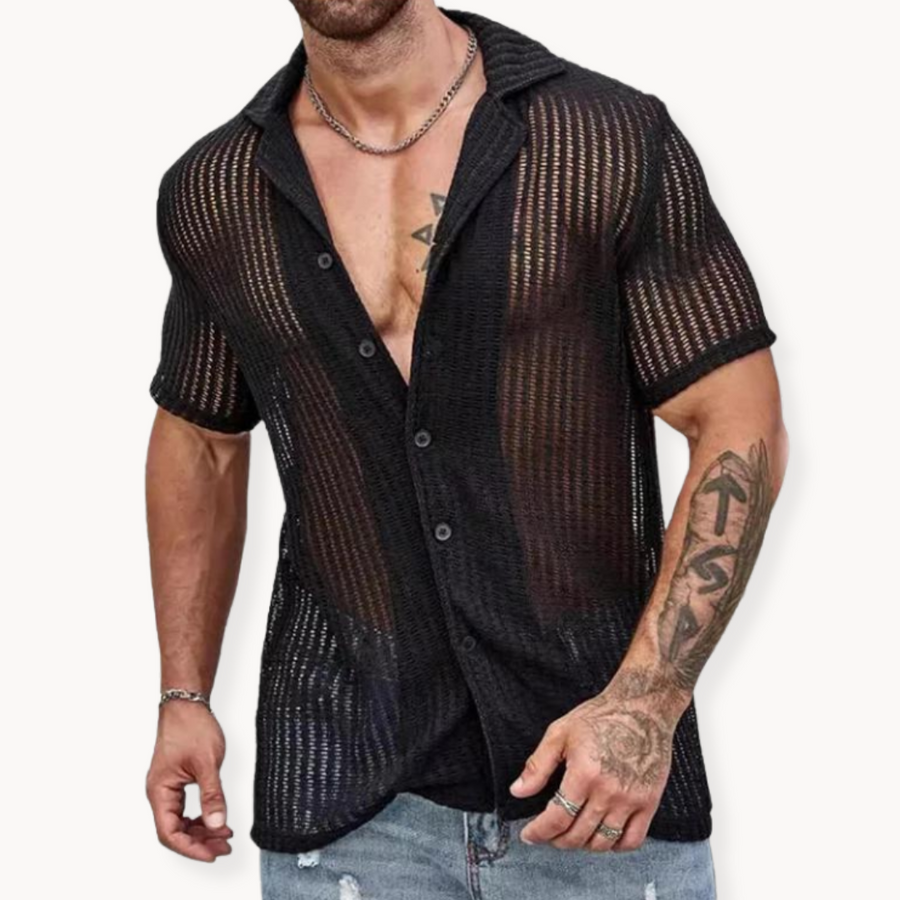 Rodrigo | Camicia traforata a manica corta