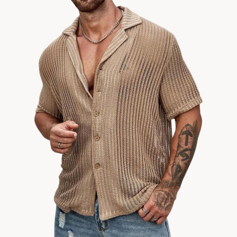 Rodrigo | Camicia traforata a manica corta