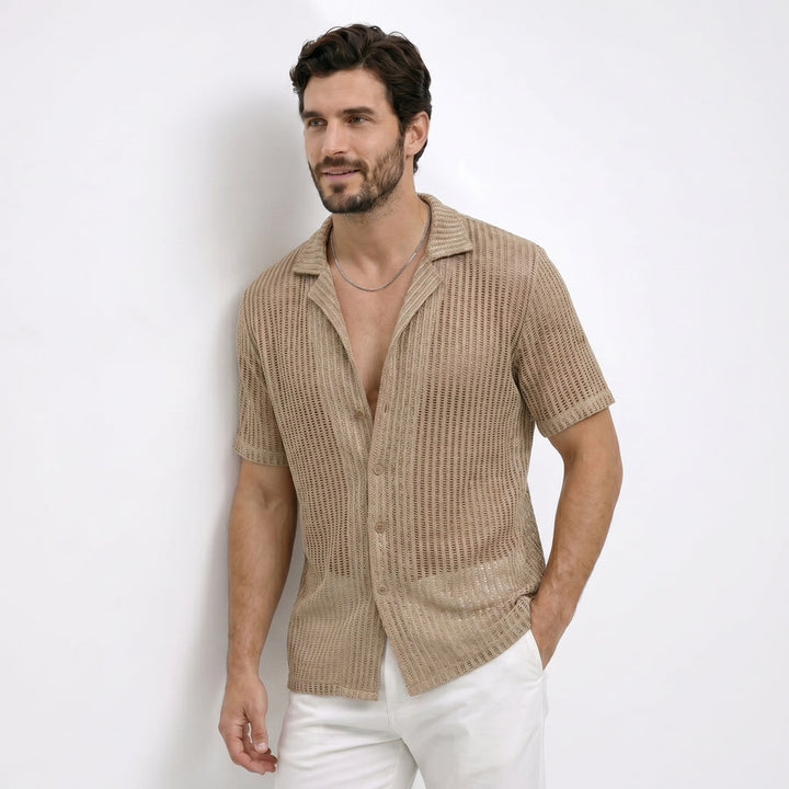 Rodrigo | Camicia traforata a manica corta