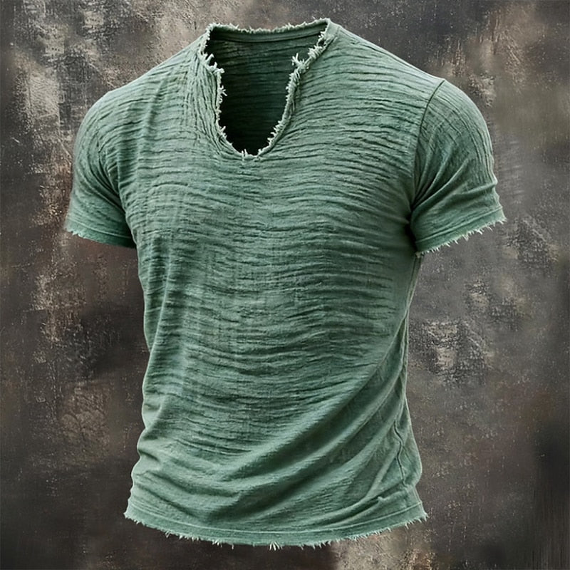 Nobile | T-Shirt con Scollo a V 100% Cotone (1+1 GRATIS)